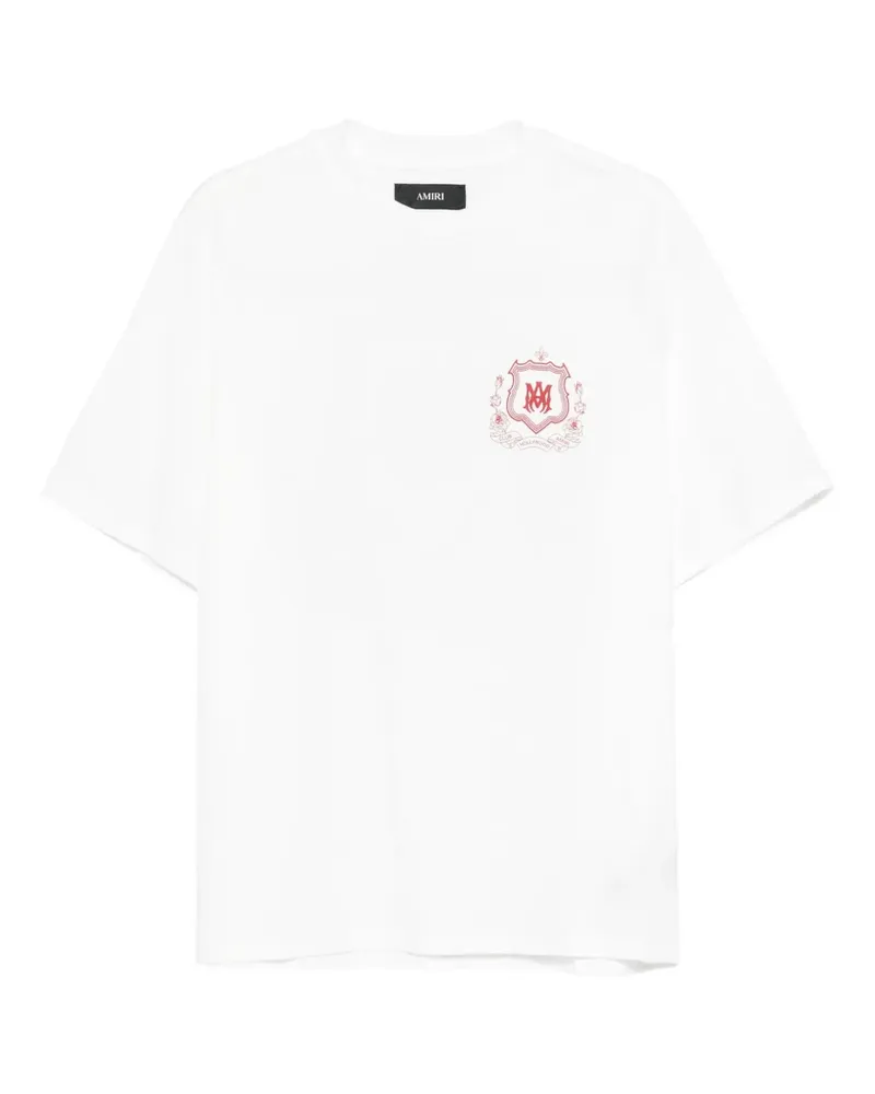 Amiri T-Shirt mit Wappendetail - Weiß Weiß