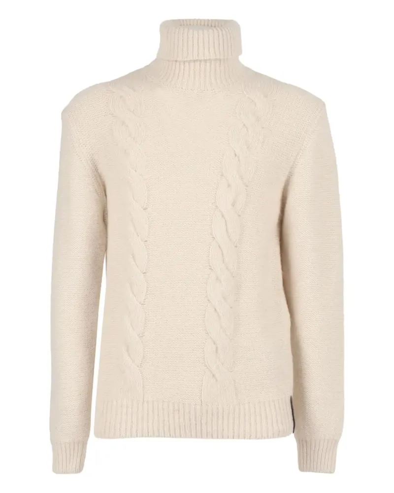 K-Way cable-knit turtleneck sweater - Nude Nude