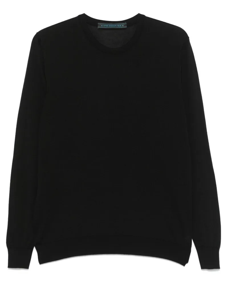 Kiton Klassischer Pullover - Schwarz Schwarz