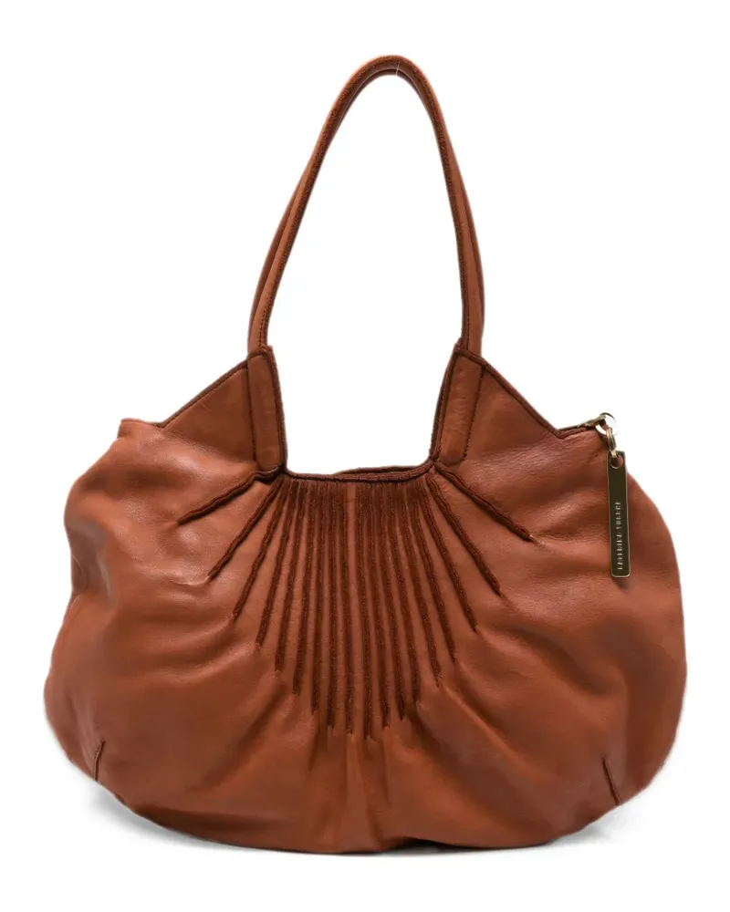 Caterina Lucchi Ornella Schultertasche aus Leder mit Falten - Braun Braun