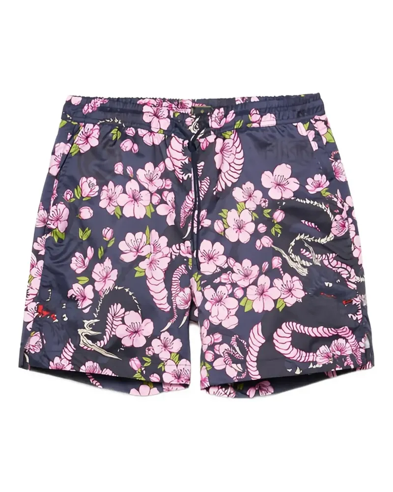 maharishi Sakura Serenity swim shorts - Blau Blau