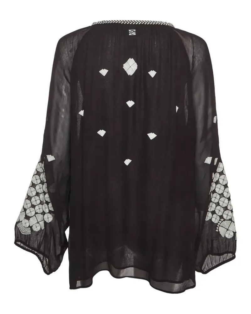 Roberto Cavalli Bestickte Bluse - Schwarz Schwarz