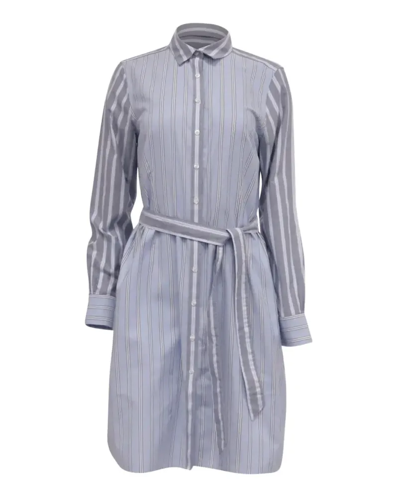 Brooks Brothers Gestreiftes Hemdkleid mit Gürtel - Blau Blau