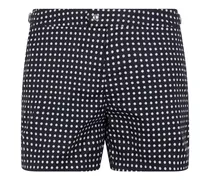 Badeshorts mit Polka Dots - Blau