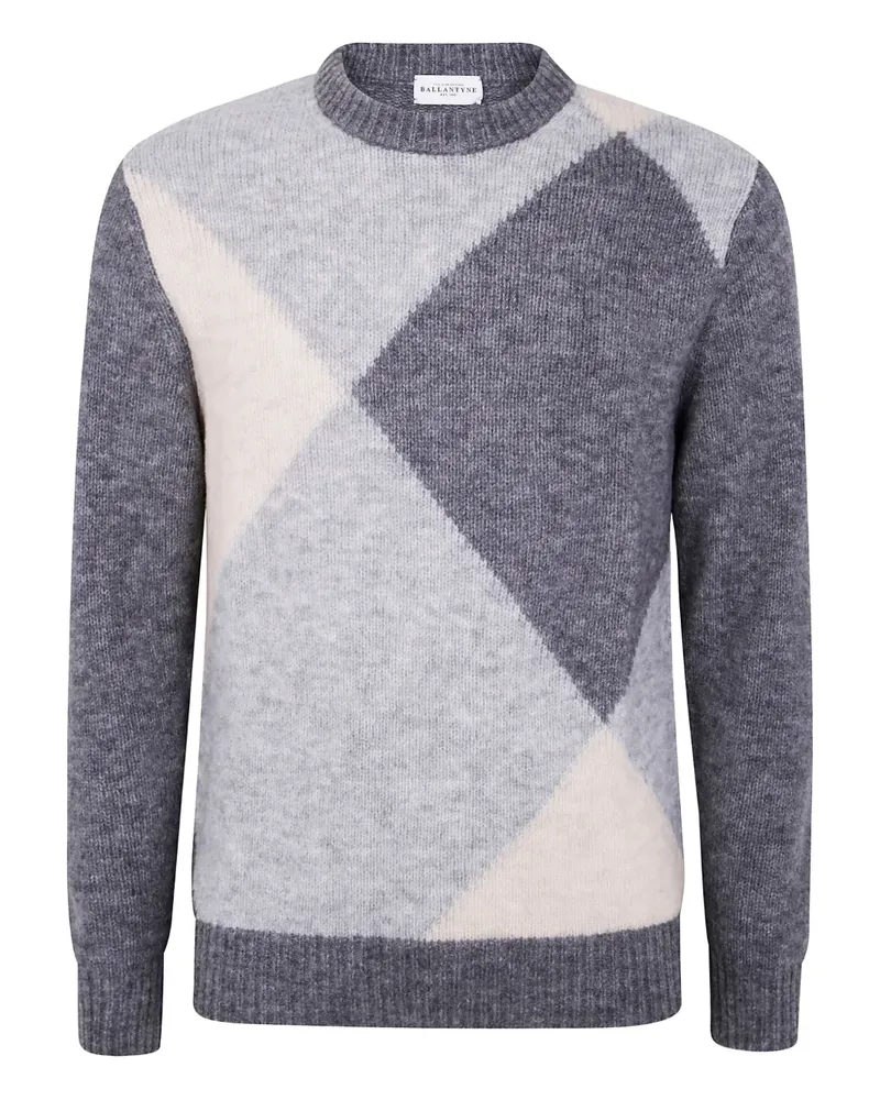 Ballantyne diamond-pattern wool sweater - Grau Grau