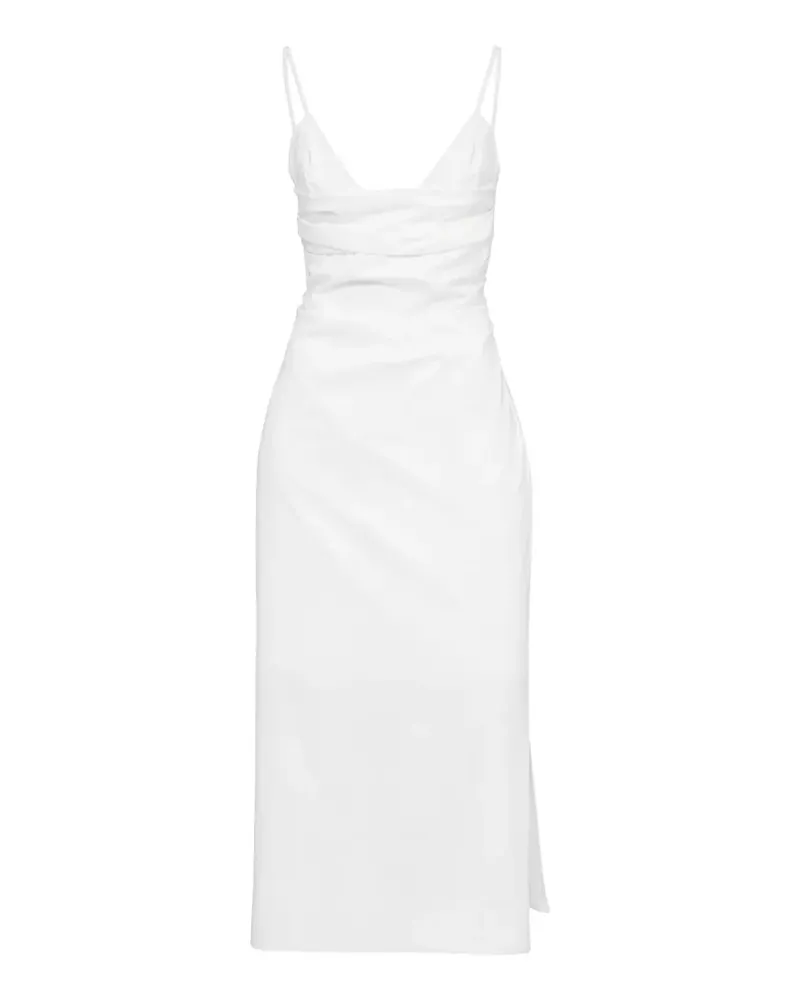 Patrizia Pepe bustier midi dress - Weiß Weiß