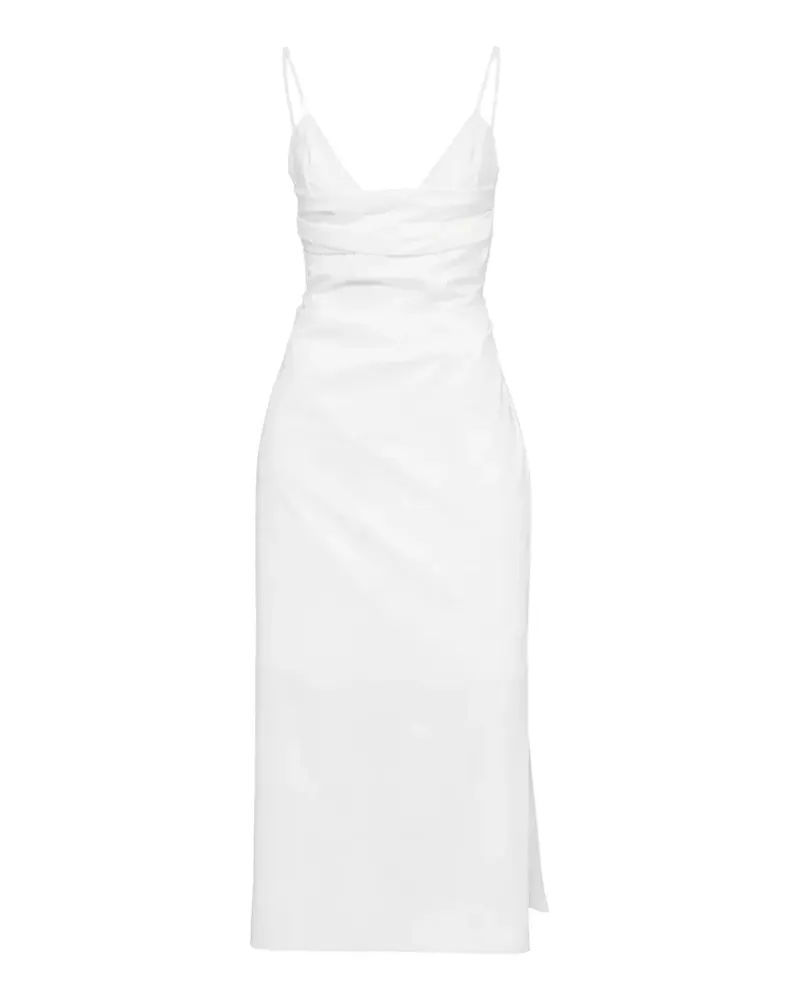 Patrizia Pepe bustier midi dress - Weiß Weiß
