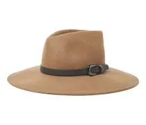 Filzhut mit Lederschnalle - Braun