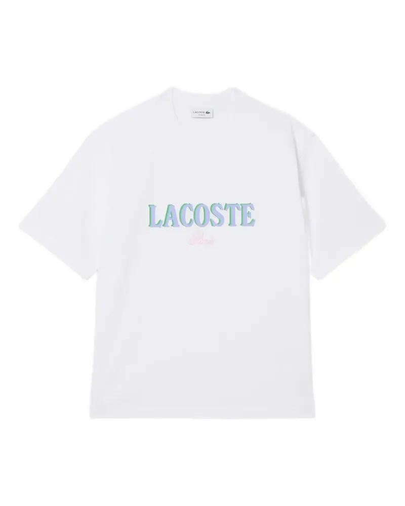 Lacoste T-Shirt mit Logo - Weiß Weiß