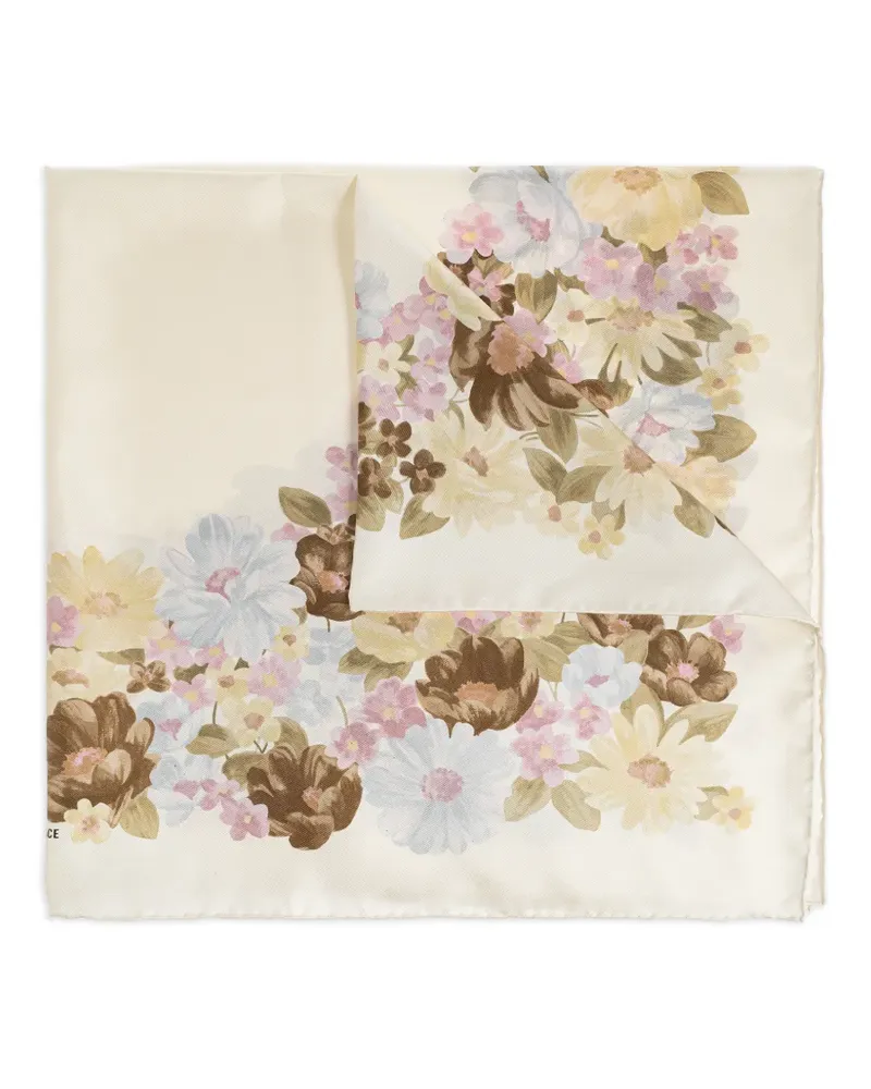 Versace floral silk scarf - Nude Nude