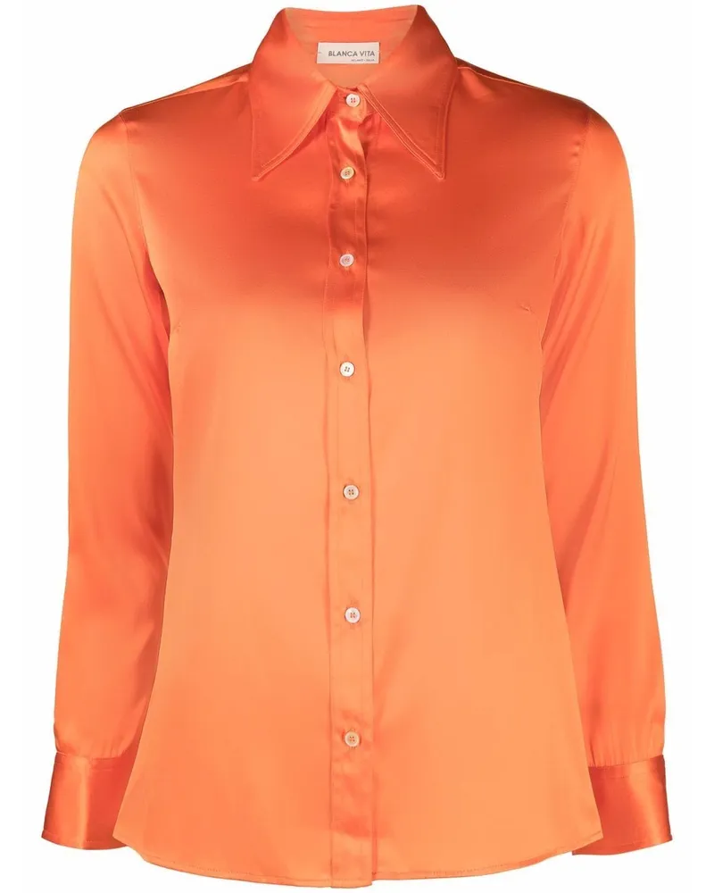Blanca Klassisches Seidenhemd - Orange Orange