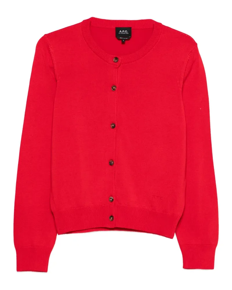 A.P.C. buttoned cardigan - Rot Rot