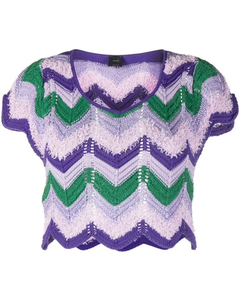 Pinko Gehäkeltes Cropped-Oberteil - Violett Violett