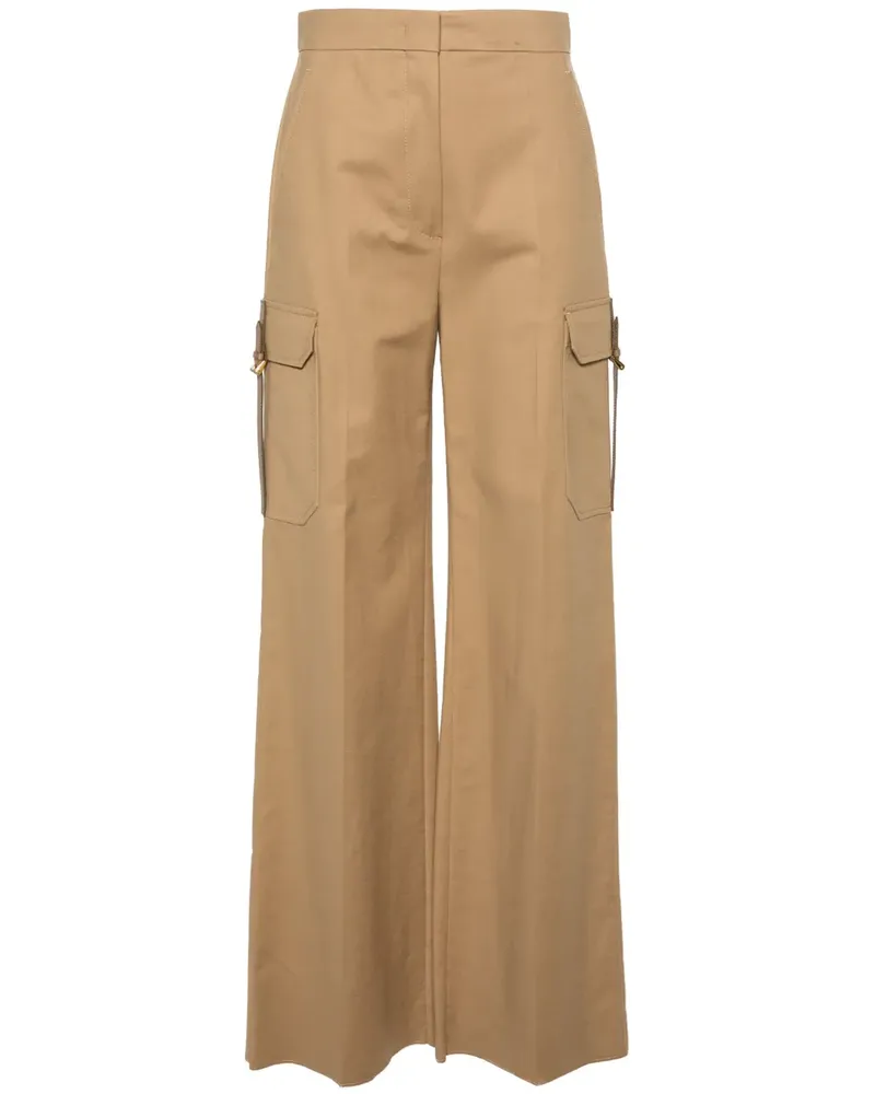 Max Mara Edda Cargohose mit hohem Bund - Nude Nude