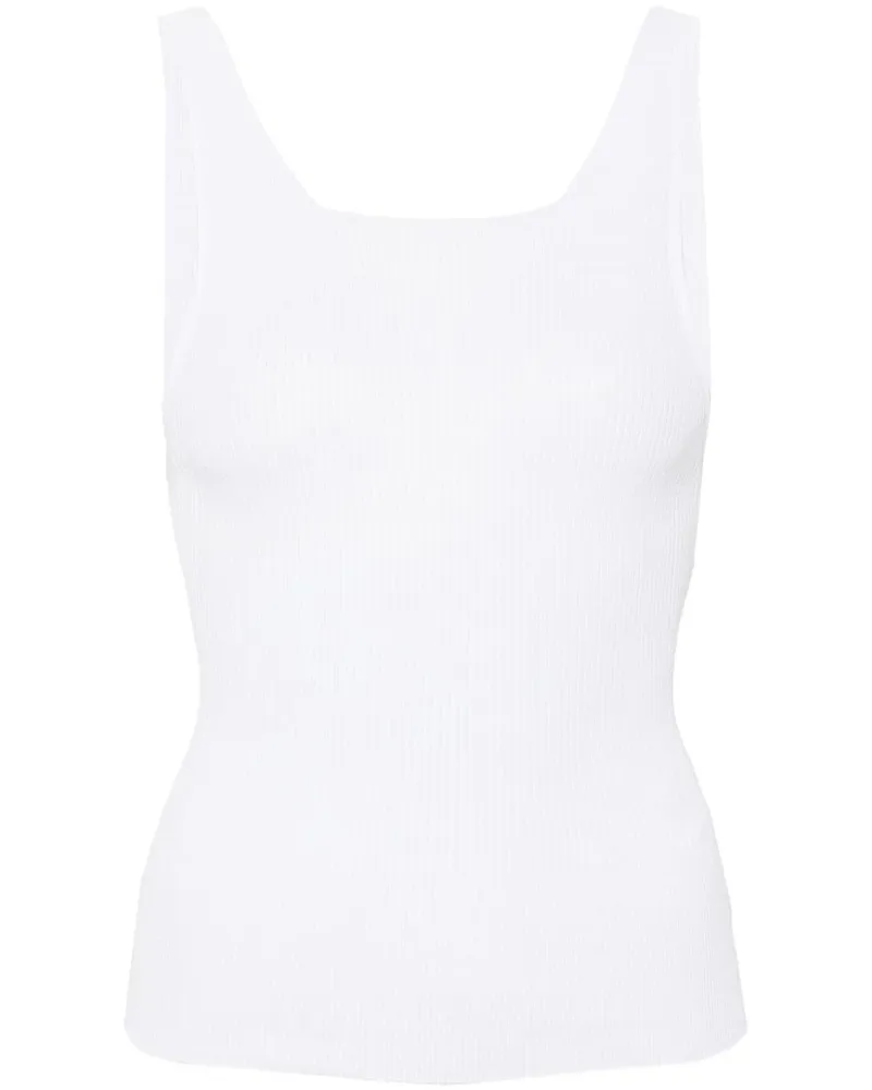 Iceberg Geripptes Trägershirt - Weiß Weiß