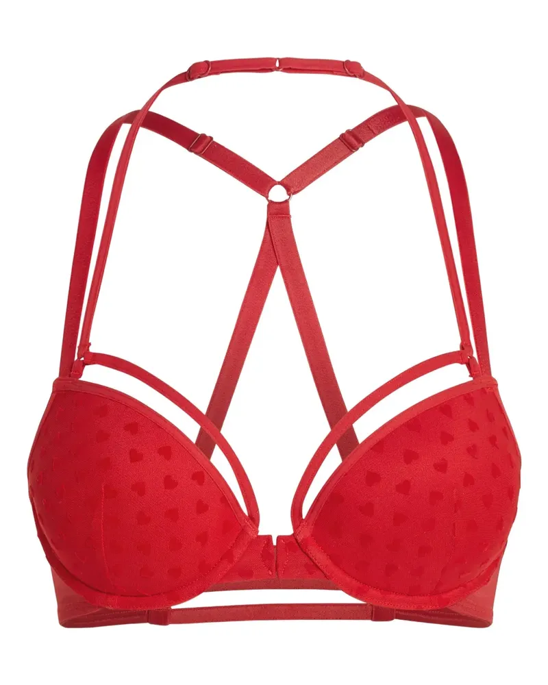Marlies Dekkers Wattierter BH mit Herz-Print - Rot Rot