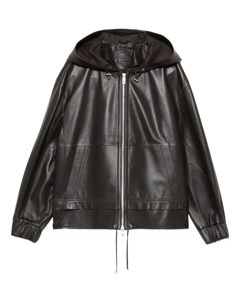 DESA hooded leather jacket - Braun Braun
