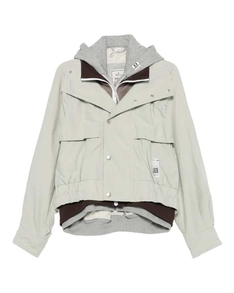 MIHARAYASUHIRO layered hooded jacket - Grau Grau