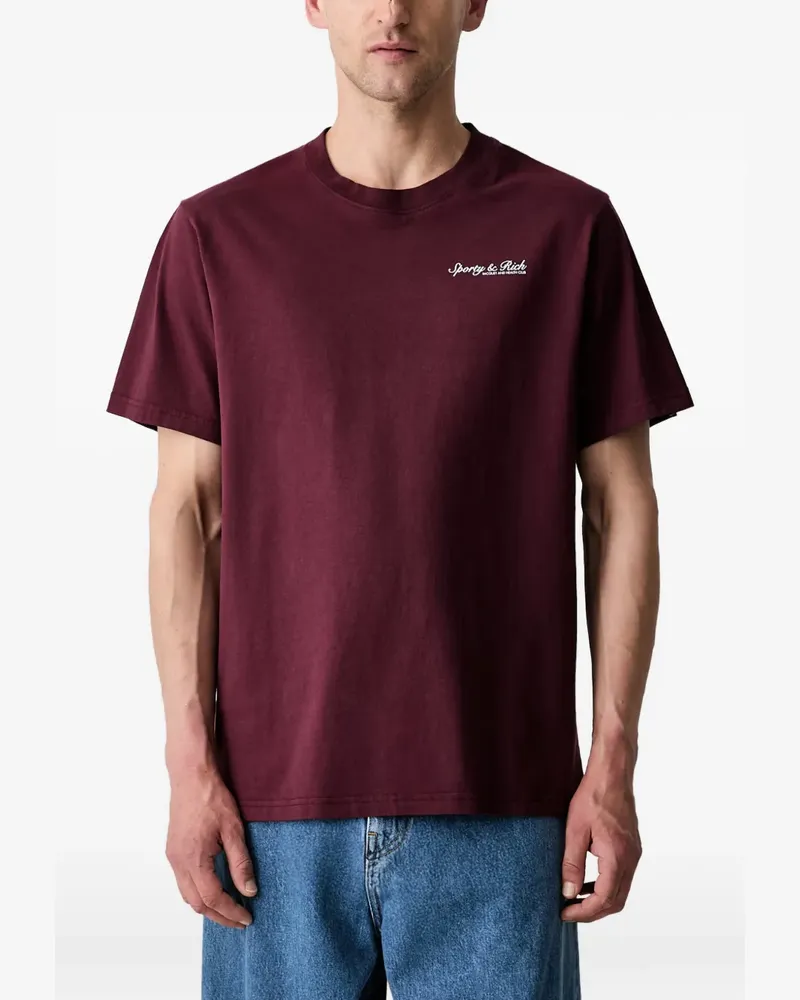 SPORTY & RICH Syracuse T-Shirt - Rot Rot