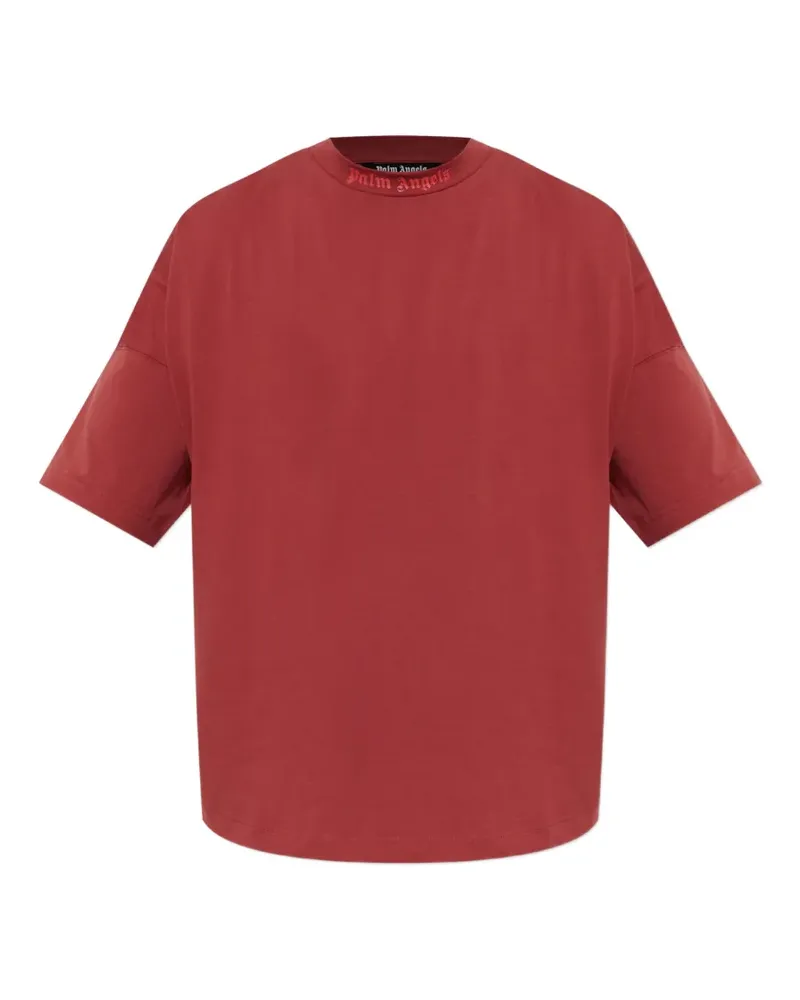 Palm Angels T-Shirt mit Logo-Print - Rot Rot