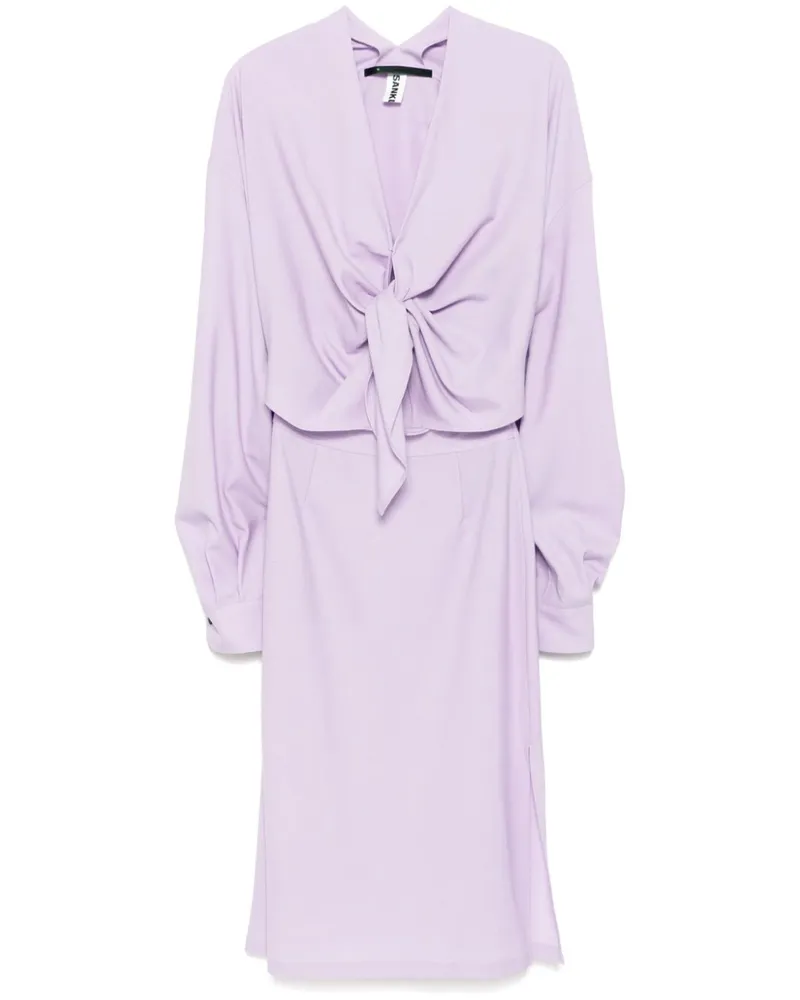 SANKUANZ Kleid mit V-Ausschnitt - Violett Violett
