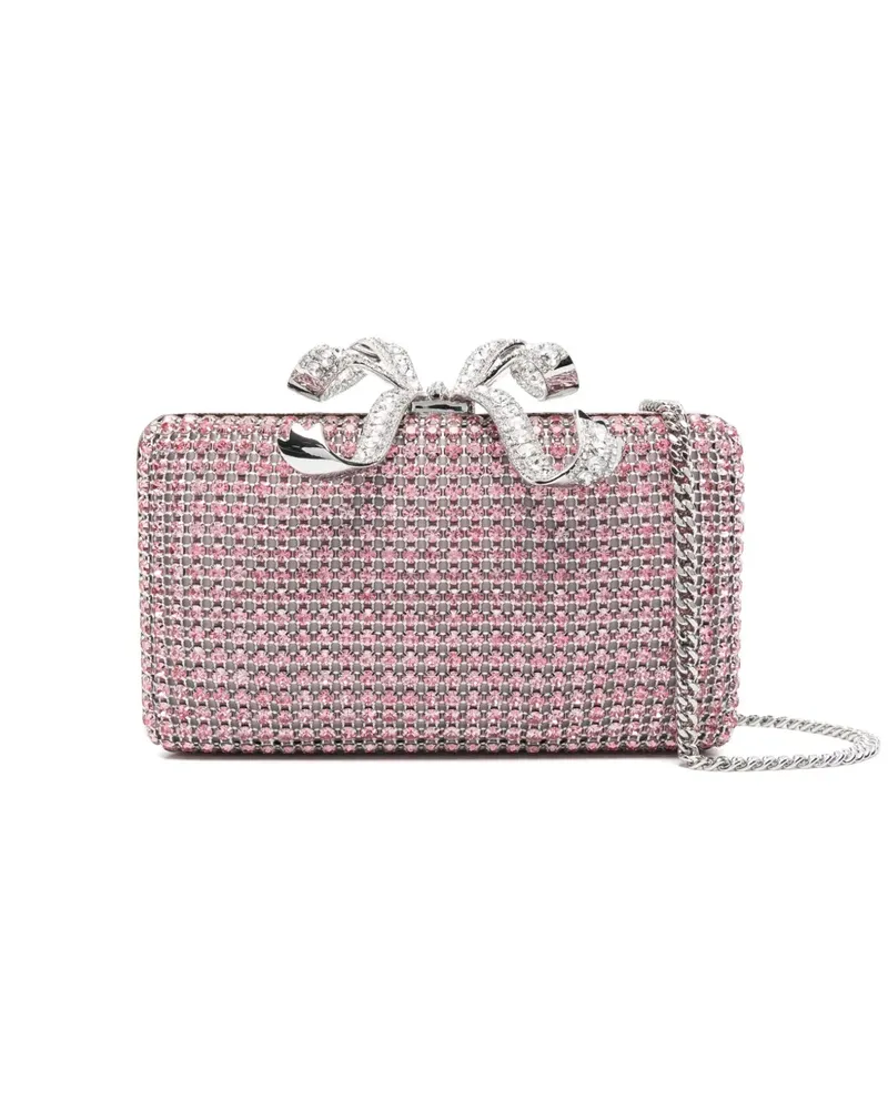 Self-Portrait Clutch mit Kristallverzierung - Rosa Rosa