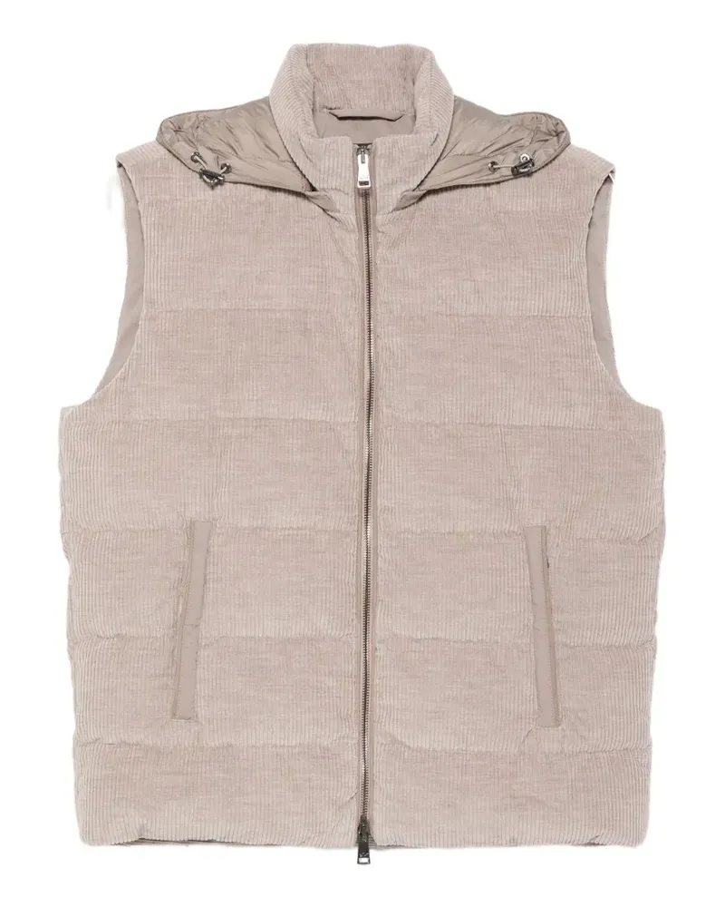 Paul & Shark quilted corduroy gilet - Nude Nude