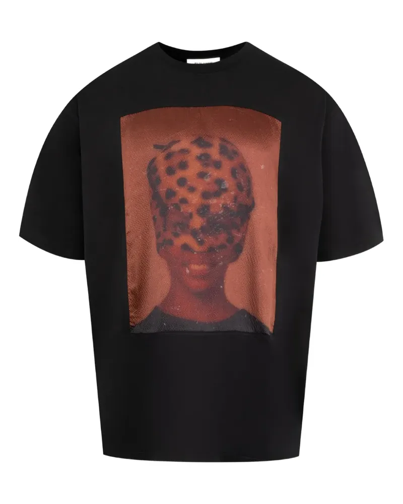 Wales Bonner T-Shirt mit grafischem Print - Schwarz Schwarz