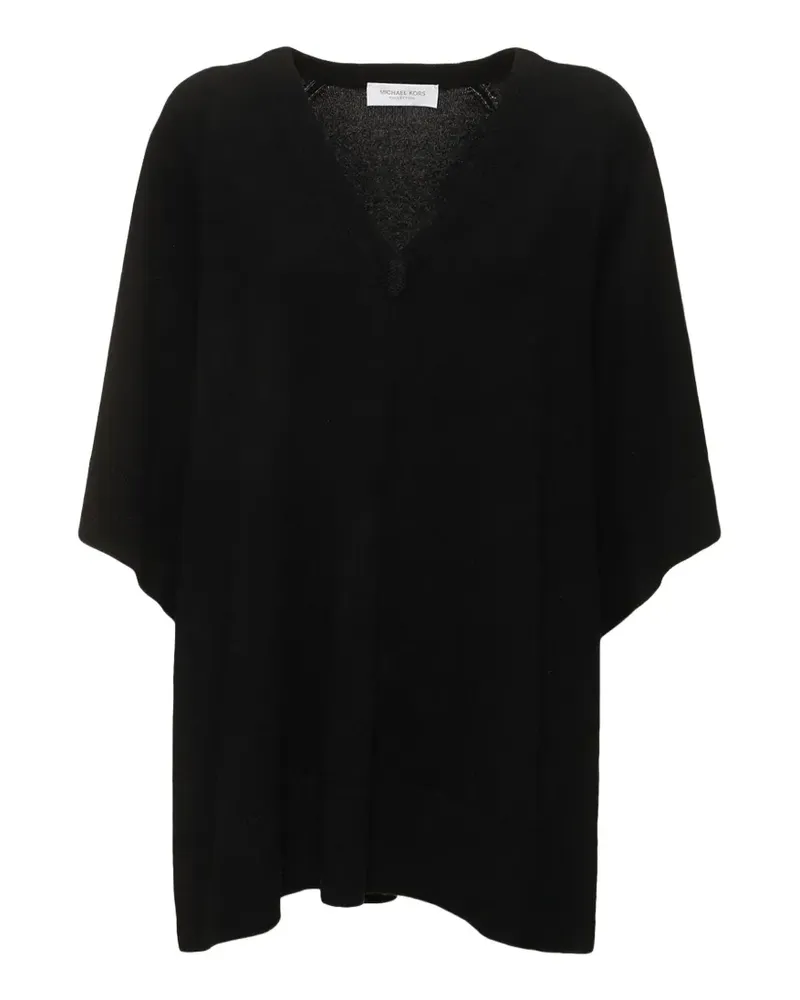 Michael Kors wide-sleeve V-neck cashmere sweater - Schwarz Schwarz
