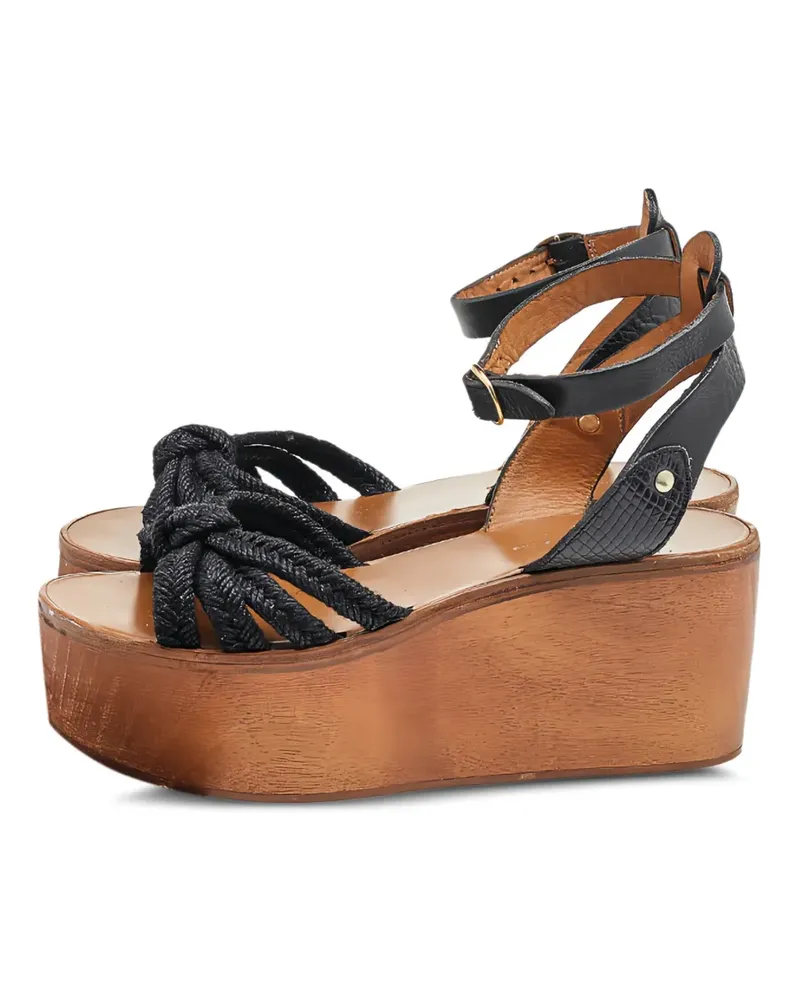 Isabel Marant knotted wedge platform sandals - Schwarz Schwarz