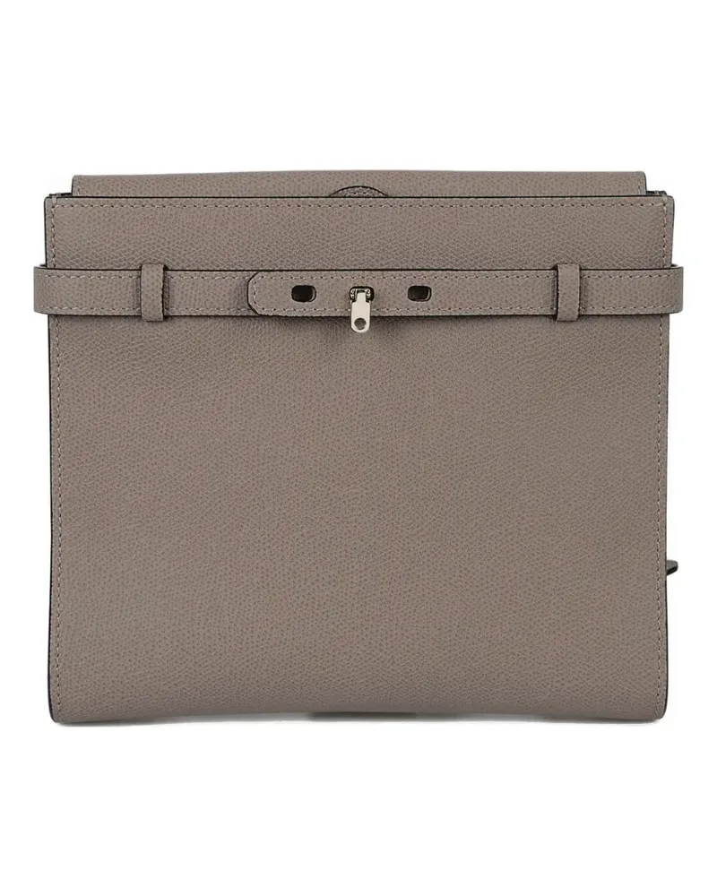 Valextra buckle leather crossbody bag - Nude Nude