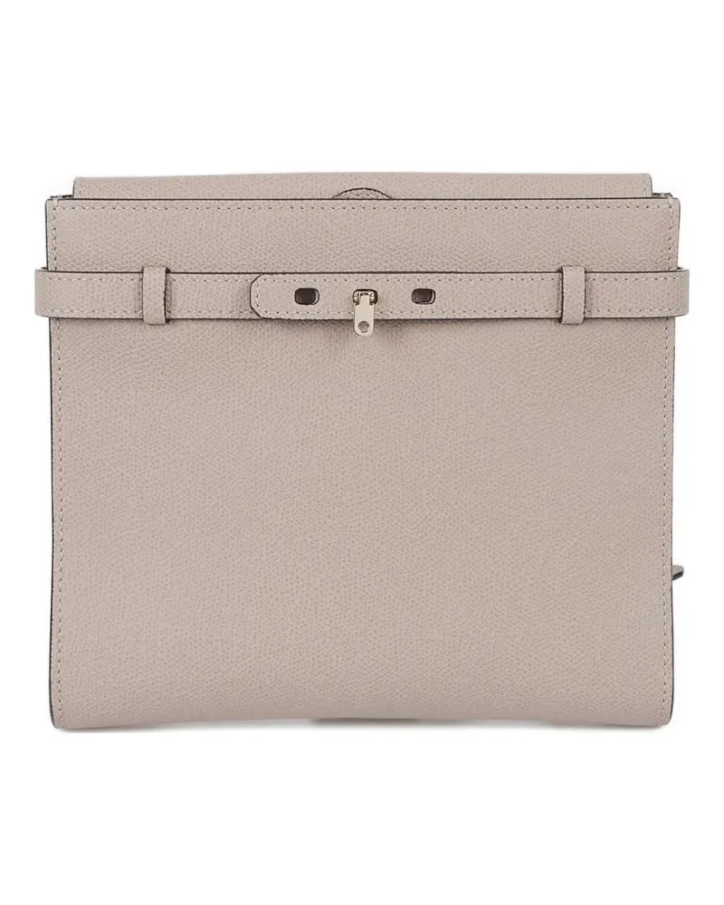 Valextra buckle leather crossbody bag - Nude Nude