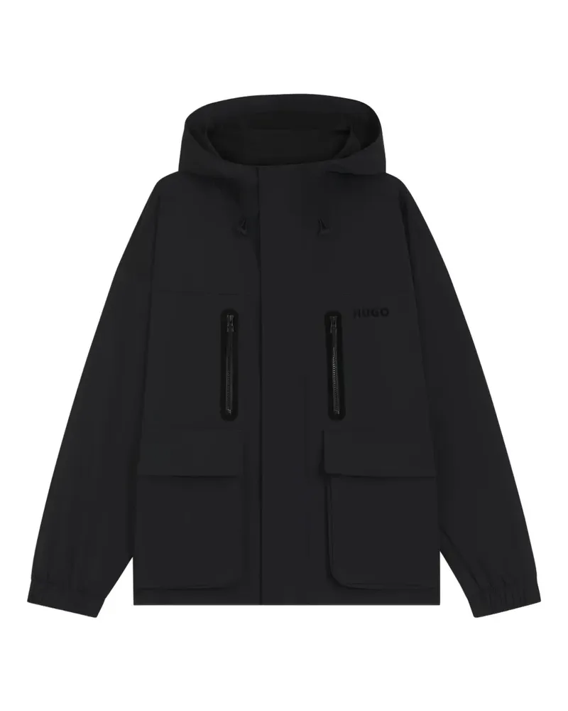 HUGO BOSS Kapuzenjacke mit Taschen - Schwarz Schwarz