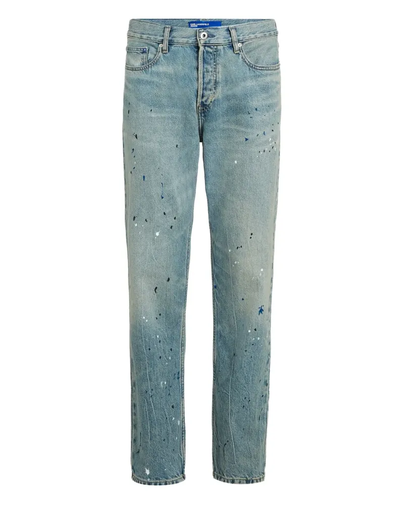 Karl Lagerfeld Jeans mit Logo-Patch - Blau Blau