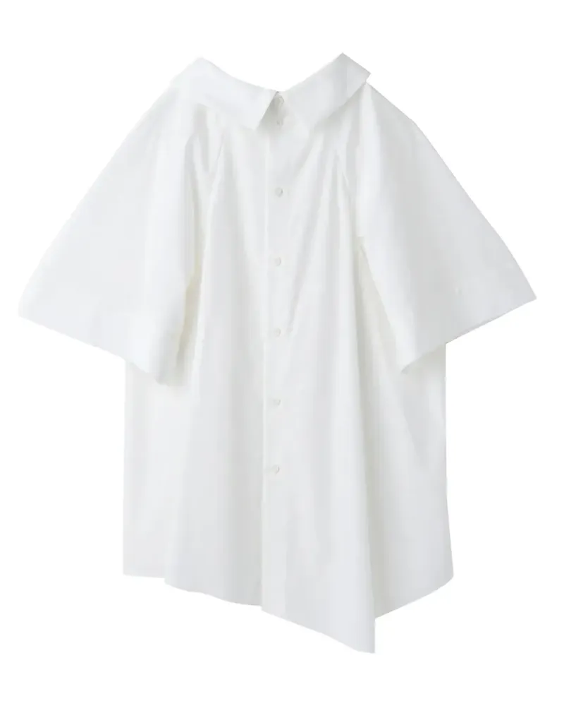 ENFÖLD asymmetric buttoned shirt - Weiß Weiß