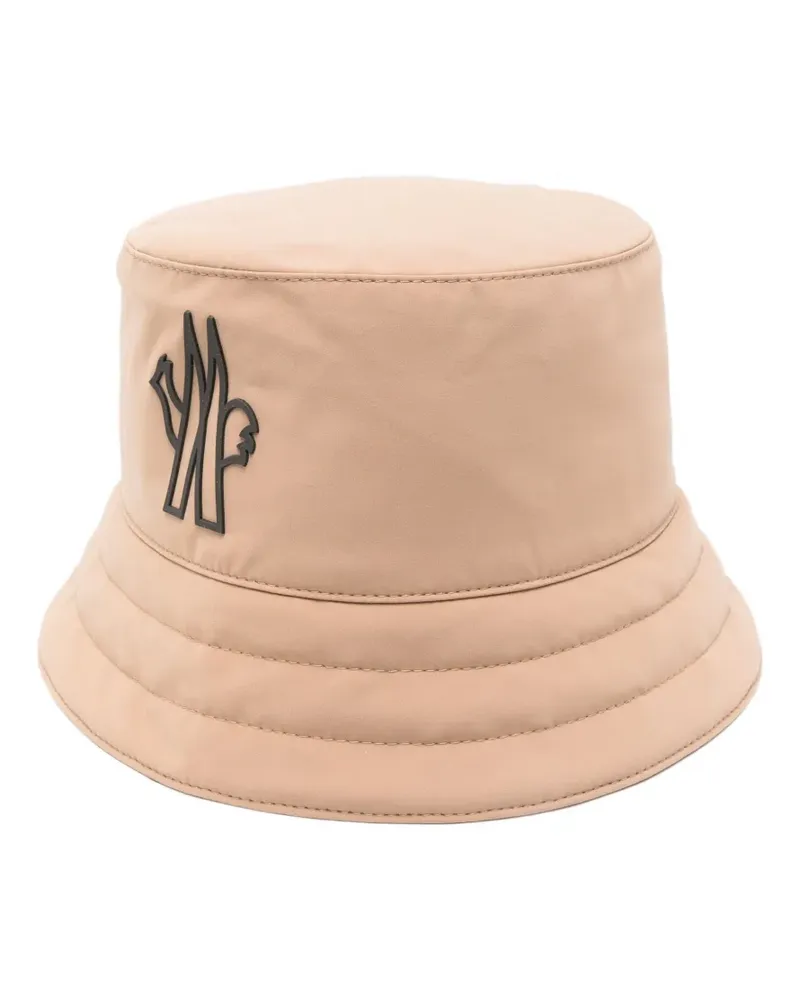 Moncler Fischerhut mit Logo-Schild - Nude Nude