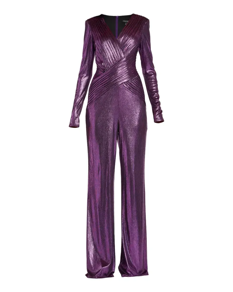 Tadashi Shoji Jumpsuit im Metallic-Look - Violett Violett