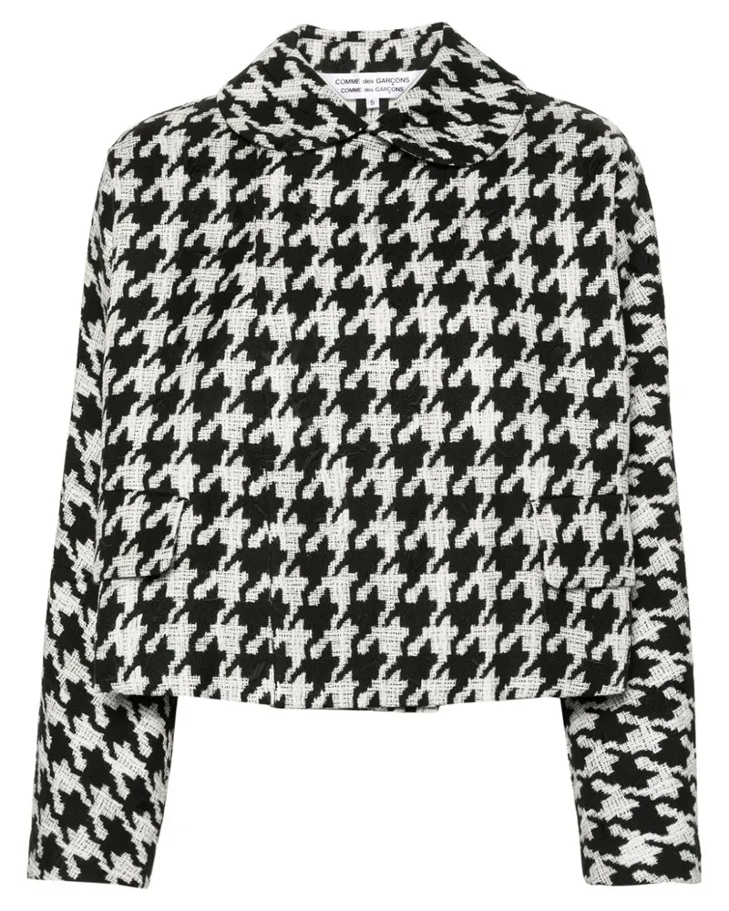 Comme des Garçons Jacke mit Hahnentrittmuster - Schwarz Schwarz