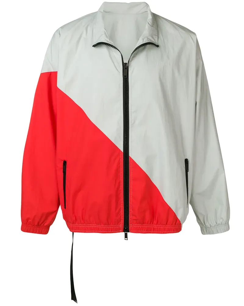Unravel Windbreaker mit Kontrasteinsätzen - Grau Grau