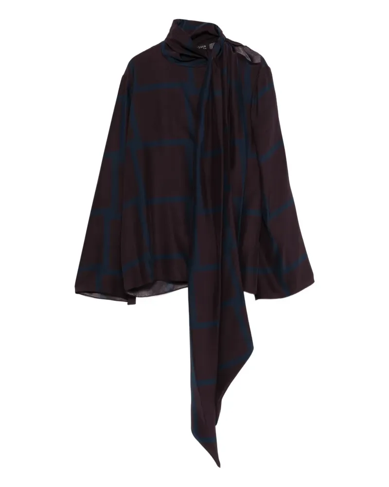 Gianluca Capannolo Antonia Bluse mit Schleifenkragen - Violett Violett