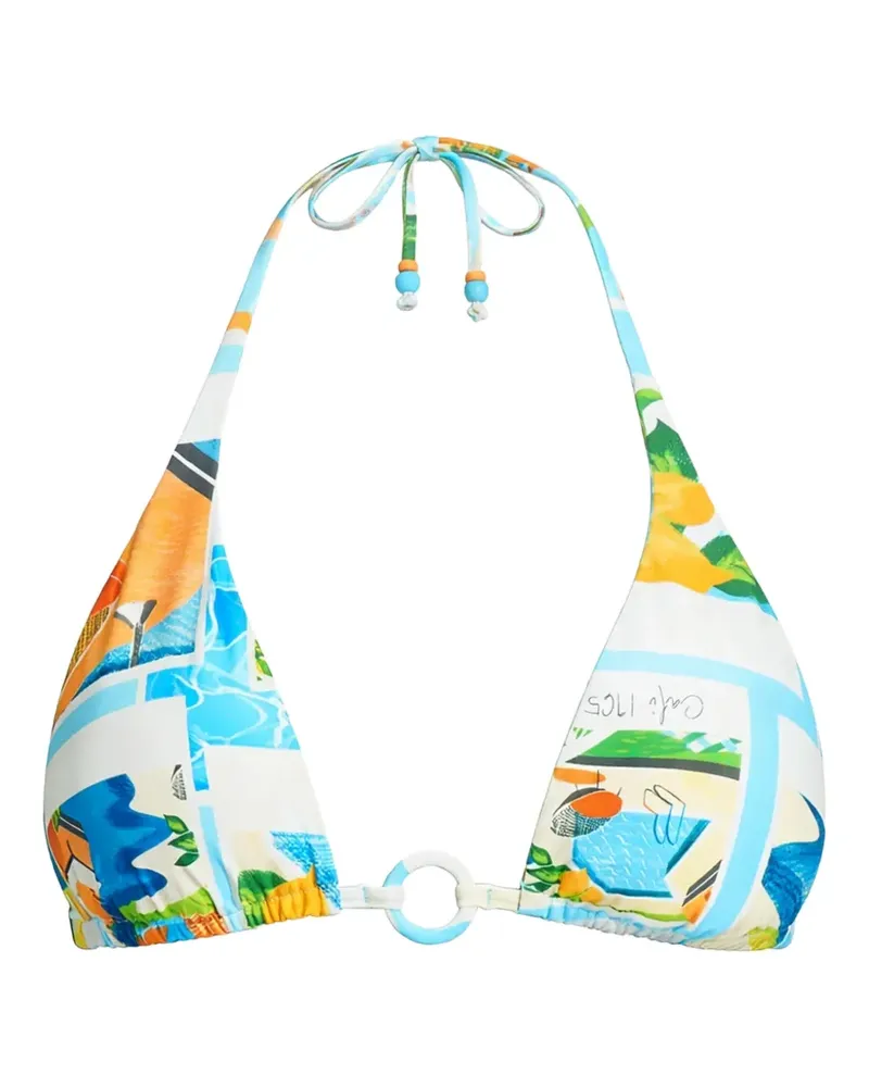Seafolly Australia printed bikini top - Weiß Weiß