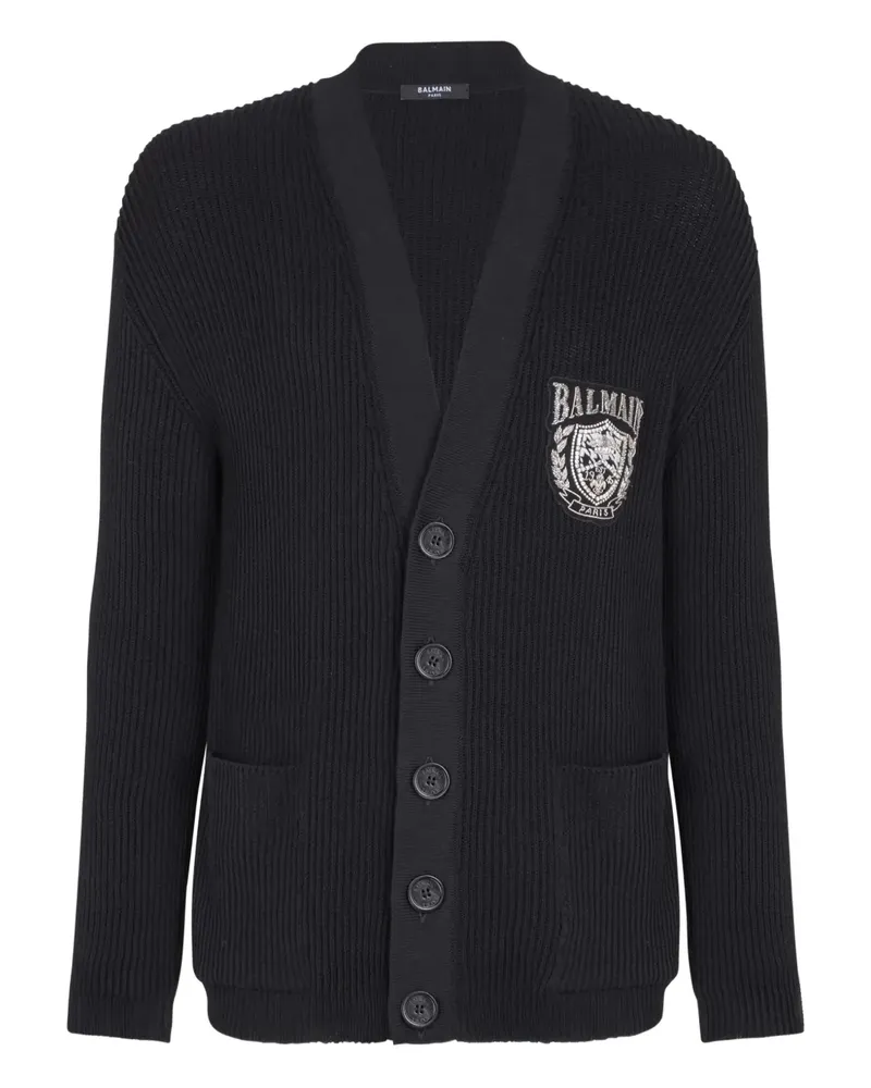 Balmain Cardigan mit V-Ausschnitt - Schwarz Schwarz