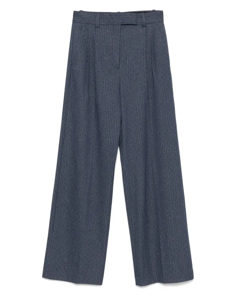 Maje Hose mit Nadelstreifen - Blau Blau