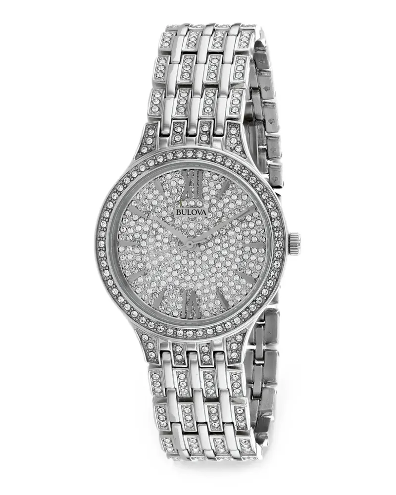 BULOVA Phantom Armbanduhr mit Kristallen 32mm - Silber Silber