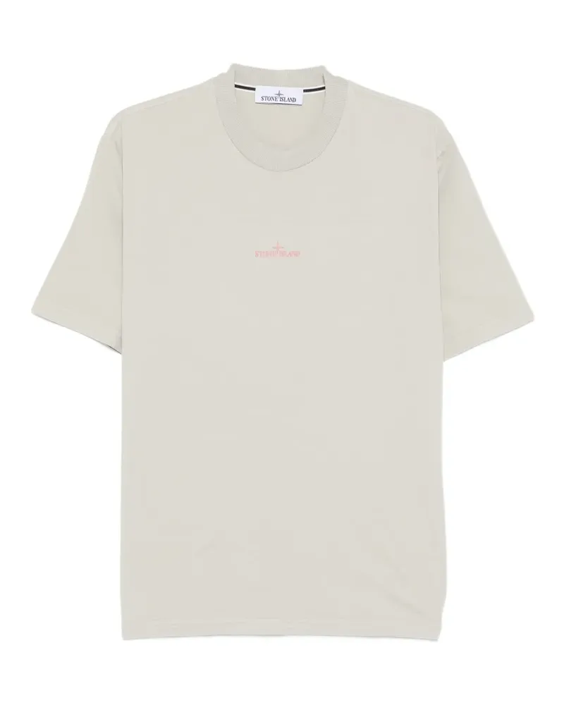 Stone Island T-Shirt mit Logo-Grafik - Grau Grau