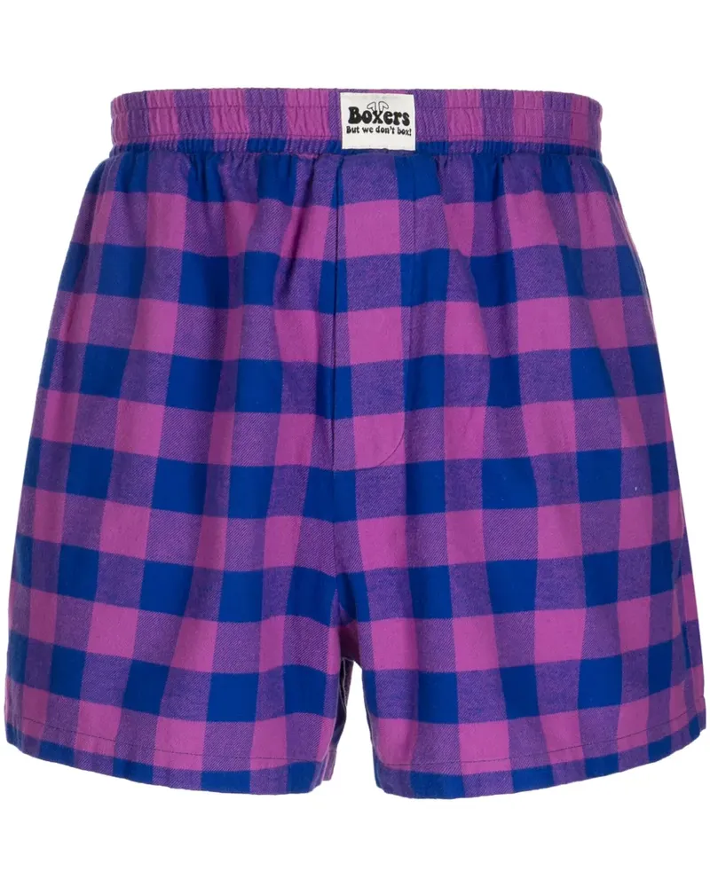 Natasha Zinko Karierte Boxershorts - Violett Violett