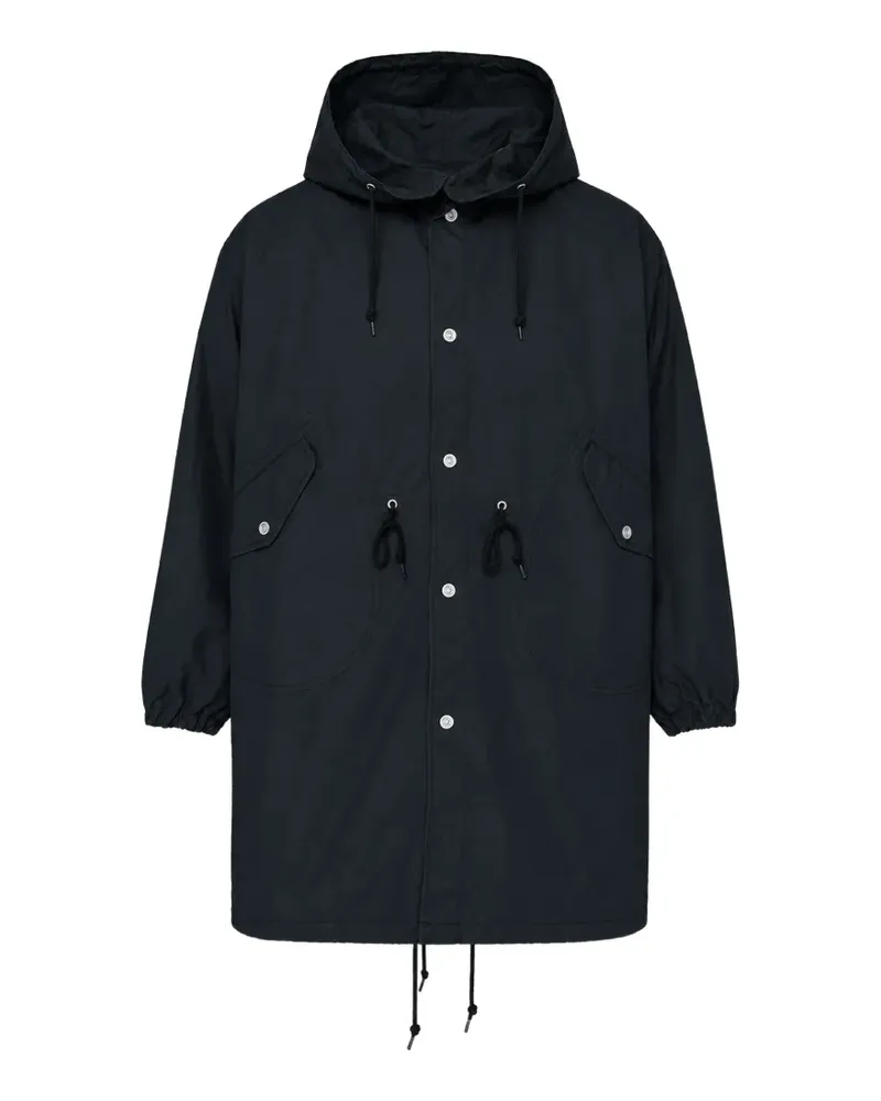 Comme des Garçons hooded drawstring parka - Blau Blau