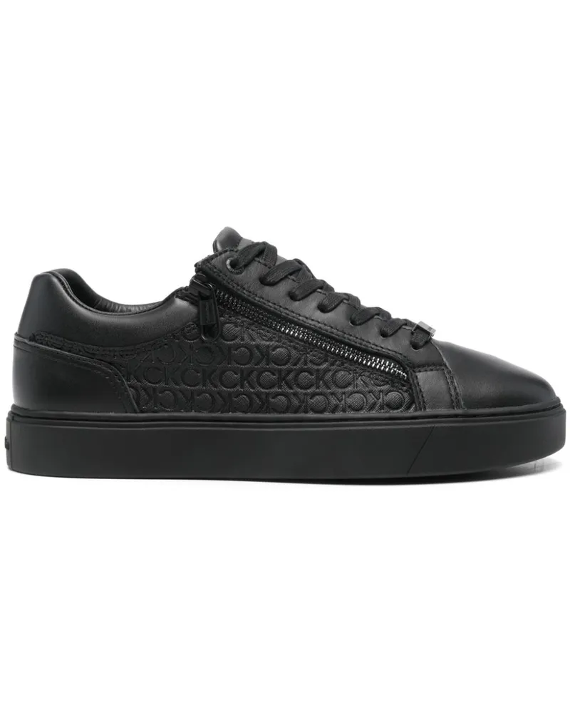 Calvin Klein Sneakers mit Logo-Prägung - Schwarz Schwarz