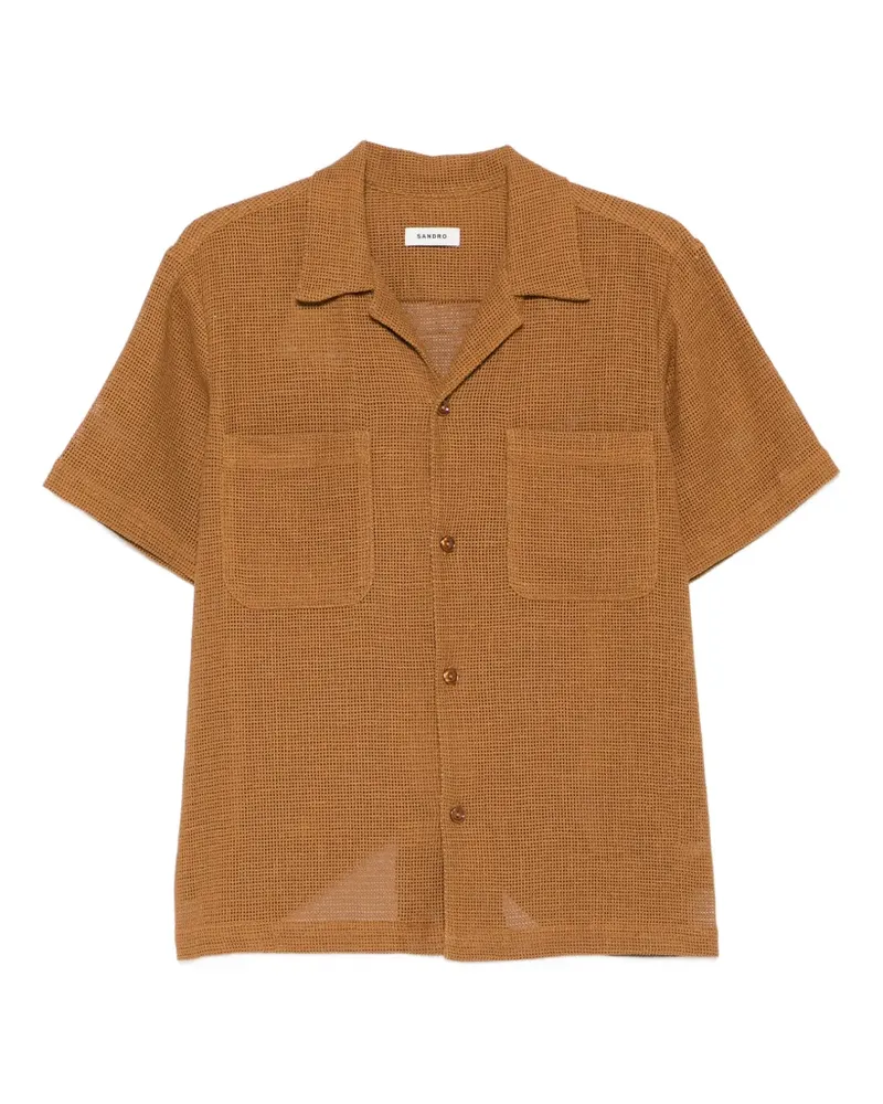 Sandro Hemd mit Brusttasche - Braun Braun