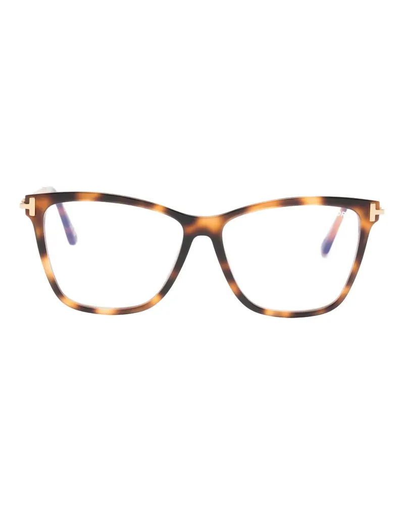 Tom Ford Brille mit geometrischem Gestell - Braun Braun